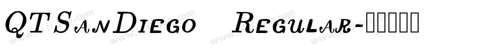 QTSanDiego Regular字体转换